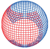 The "Yin-Yang", or "tennis ball" grid, which may be used in future climate simulations