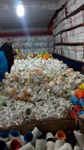 Selling Crockery at Numaish